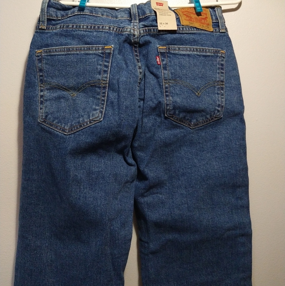 Levi's 514 Medium Indigo Straight Leg Regular Fit Blue Jeans - Picture 11 of 15